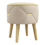 Пуф Дубай мягкий, круглый на высоких деревянных ножках