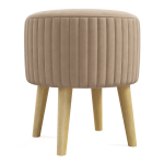 Пуф Версаль NEW Без канта мягкий, круглый на высоких деревянных ножках