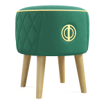 Пуф Византия мягкий, круглый на высоких деревянных ножках