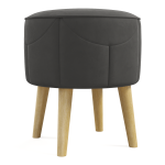 Пуф Флоренция мягкий, круглый на высоких деревянных ножках