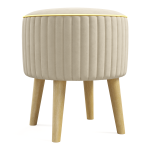 Пуф Версаль NEW мягкий, круглый на высоких деревянных ножках